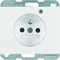 K.1 Socket with grounding and control LED with increased protection of contacts gloss snow-white