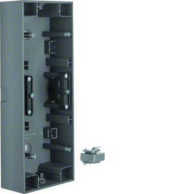 K.1 Three-gang vertical surface-mounted box, matt anthracite lacquered