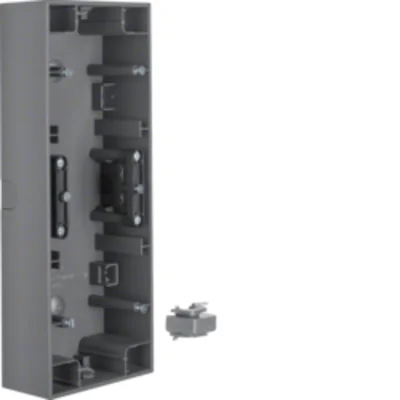 K.1 Three-gang vertical surface-mounted box, matt anthracite lacquered