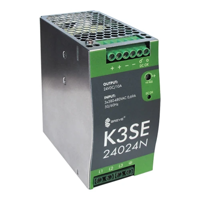 K3SE 24024 3x400/24VDC 10A stabilized switching power supply with protection and voltage regulation IP20 TH-35