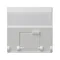 K45 1x placa RJ con cubierta inclinada, para adaptador MD, blanco puro