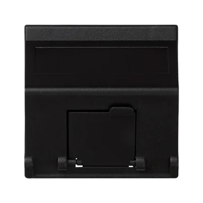 K45 1x placa RJ con tapa inclinada, para adaptador MD, gris grafito