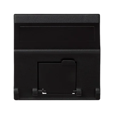 K45 1x placa RJ con tapa inclinada, para adaptador MD, gris grafito