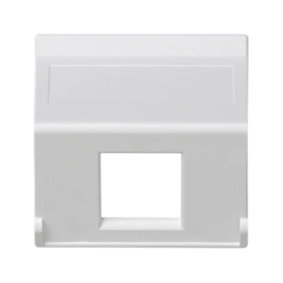 K45 1x RJ board without shields, diagonal, for MD adapters, pure white
