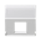 K45 1x RJ board without shields, diagonal, for MD adapters, pure white