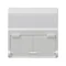 K45 2x placa RJ con tapa inclinada, para adaptador MD, blanco puro