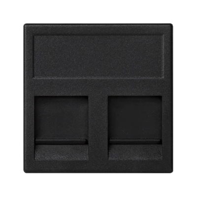 K45 board, 2x RJ with shield, universal, graphite gray