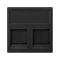K45 board, 2x RJ with shield, universal, graphite gray