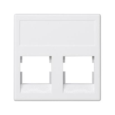 K45 board, 2x RJ without covers, universal, pure white