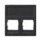 K45 Data communication board 2xRJ without covers 3M Volition OCK gray graphite
