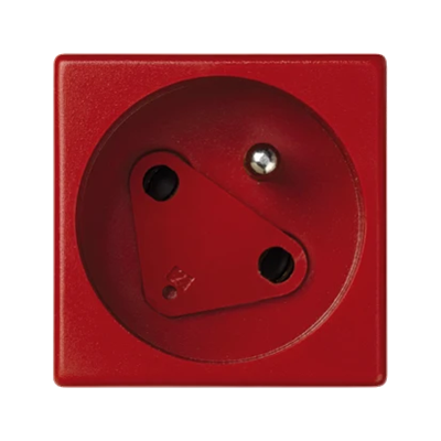 K45 DATA socket with a key and grounding 16A, 230V quick connectors red