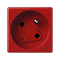 K45 DATA socket with a key and grounding 16A, 230V with a red power indicator