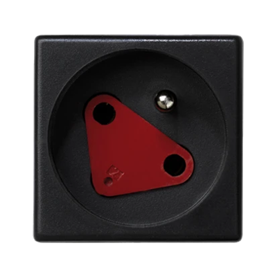 K45 DATA socket with key and grounding 16A, 230V quick connectors graphite gray