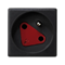 K45 DATA socket with key and grounding 16A, 230V quick connectors graphite gray