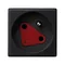 K45 DATA socket with key and grounding 16A, 230V quick connectors graphite gray