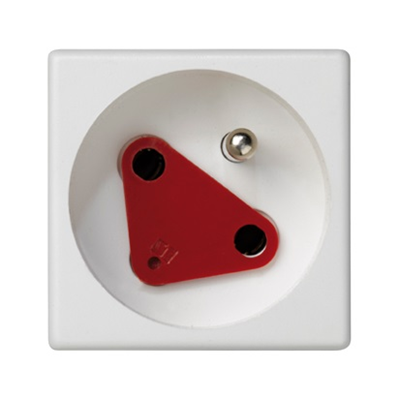 K45 DATA socket with key and grounding 16A, 230V quick connectors pure white