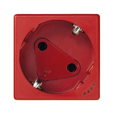 K45 DATA socket with schuko key 16A, 230V with power indicator red
