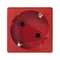 K45 DATA socket with schuko key 16A, 230V with power indicator red
