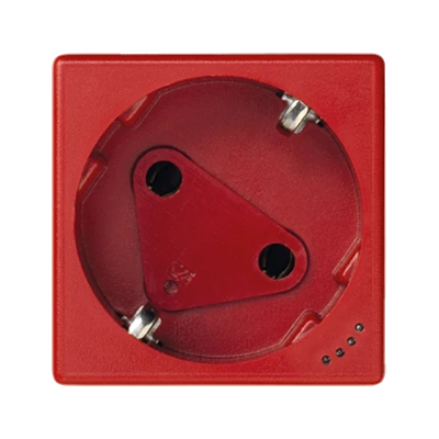 K45 DATA-Steckdose mit Schuko-Schlüssel 16A, 230V mit Betriebsanzeige rot