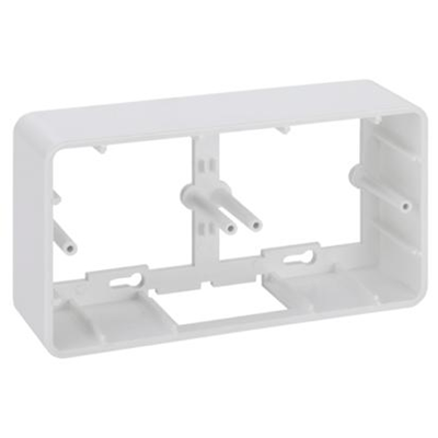 K45 Double folding surface-mounted box 2xK45 pure white