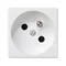 K45 grounded socket 16A, 230V, pure white