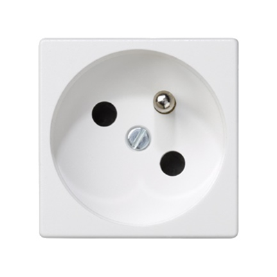 K45 grounded socket 16A, 230V, pure white