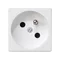 K45 grounded socket 16A, 230V, pure white