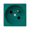 K45 grounded socket 16A/230V, with power indicator, green