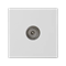 K45 Multimedia board with male TV socket 45x45mm + insert pure white