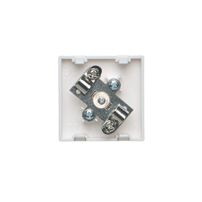 K45 Multimedia board with male TV socket 45x45mm + insert pure white