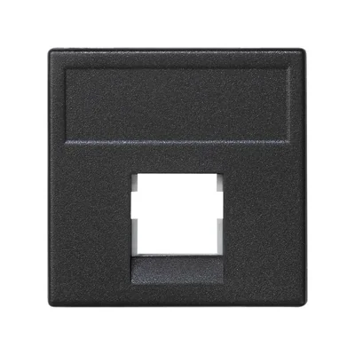 K45 Piastra 1xRJ senza coperture Reichle de Massari (R&M) grigio grafite