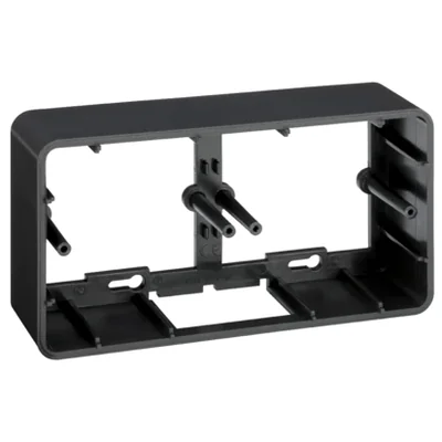 K45 Puszka natynkowa podwójna składana 2xK45 szary grafit