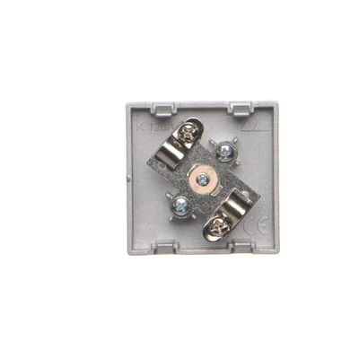 K45 Scheda multimediale con presa TV maschio 45x45mm + inserto in alluminio