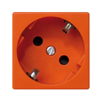 K45 SCHUKO prise simple 16A, 250V, connecteurs rapides, orange