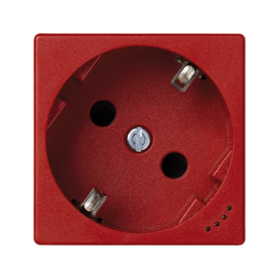 K45 schuko socket 16A, 230V red power indicator