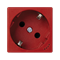 K45 schuko socket 16A, 230V red power indicator