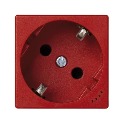 K45 schuko socket 16A, 230V red power indicator