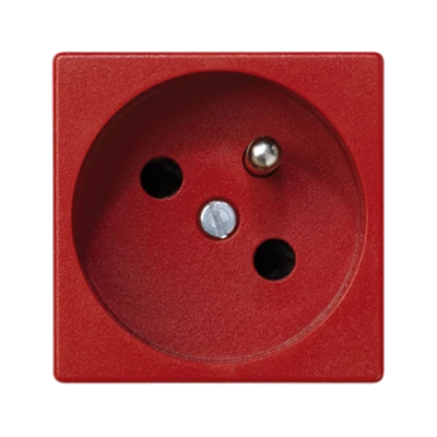 K45 socket with grounding 16A, 230V, red