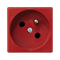K45 socket with grounding 16A, 230V, red