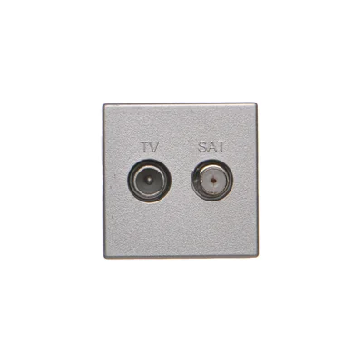K45 TV-SAT-Buchse 5-2400 MHz 2dB, Aluminium