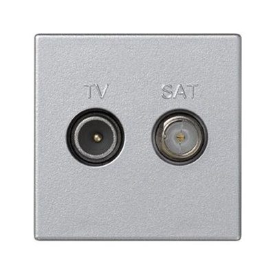 K45 TV-SAT-Buchse 5-2400 MHz 2dB, Aluminium