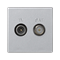 K45 TV-SAT socket 5-2400 MHz 2dB, aluminum