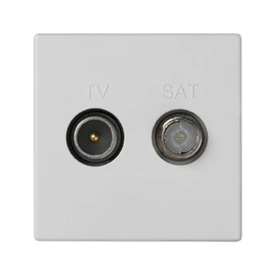 K45 TV-SAT socket 5-2400 MHz 2dB, pure white