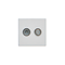 K45 TV-SAT socket 5-2400 MHz 2dB, pure white