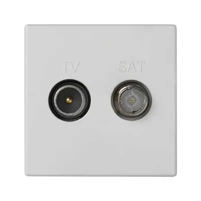 K45 TV-SAT socket 5-2400 MHz 2dB, pure white