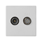 K45 TV-SAT socket 5-2400 MHz 2dB, pure white