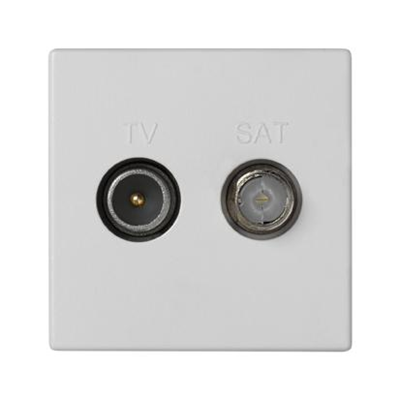 K45 TV-SAT socket 5-2400 MHz 2dB, pure white