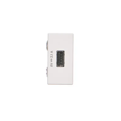 K45 USB 2.0 USB nabíječka - A 5V DC 2.1A čistě bílá