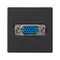 K45 VGA connector board (D-Sub 15) 45x45mm + insert, gray graphite