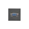 K45 VGA connector board (D-Sub 15) 45x45mm + insert, gray graphite